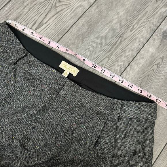 ModCloth Women Wide Leg Pant XL Gray Wool Blend Pockets Pleated Front Hook & Eye - Picture 11 of 12